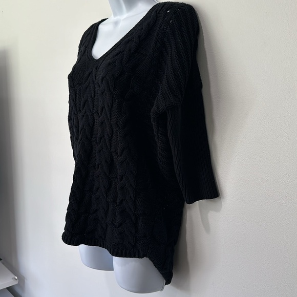 Express Black V-Neck Sweater - Picture 2 of 6